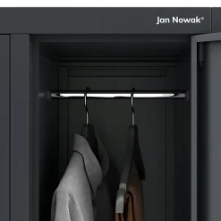 Armoire sociale à 10 portes BARTEK, 1360 x 1720 x 450 mm anthracite