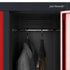 Armoire sociale à 10 portes BARTEK, 1360 x 1720 x 450 mm rouge