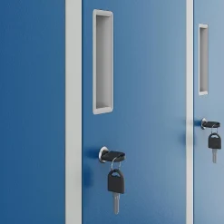 Armoire sociale à 10 portes BARTEK, 1360 x 1720 x 450 mm bleu