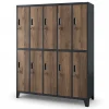 Armoire sociale à 10 portes BARTEK, 1360 x 1720 x 450 mm bronze