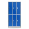 Armoire sociale BHP IGOR, 900 x 1850 x 450 mm bleu