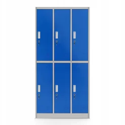 Armoire sociale BHP IGOR, 900 x 1850 x 450 mm bleu