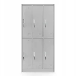 Armoire sociale BHP IGOR, 900 x 1850 x 450 mm gris