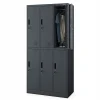 Armoire sociale BHP IGOR, 900 x 1850 x 450 mm anthracite