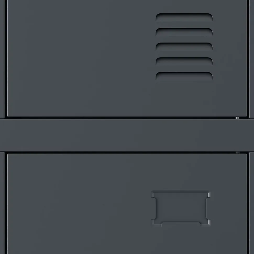 Armoire sociale BHP IGOR, 900 x 1850 x 450 mm anthracite