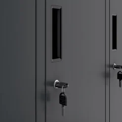 Armoire sociale BHP IGOR, 900 x 1850 x 450 mm anthracite