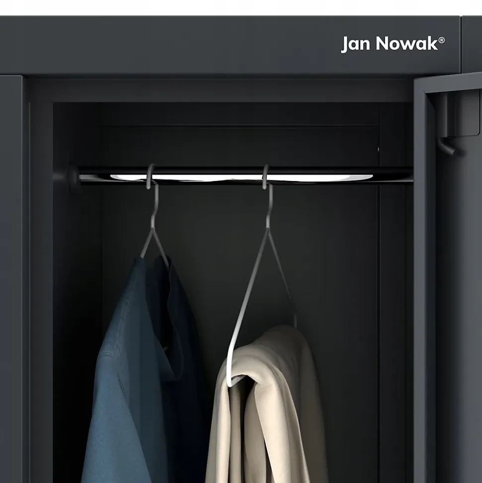 Armoire sociale BHP IGOR, 900 x 1850 x 450 mm anthracite