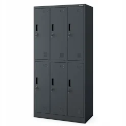 Armoire sociale BHP IGOR, 900 x 1850 x 450 mm anthracite
