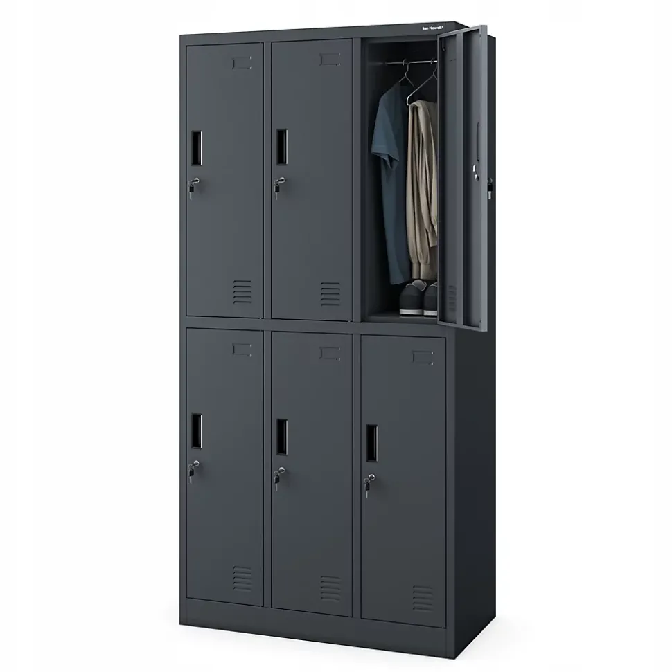 Armoire sociale BHP IGOR, 900 x 1850 x 450 mm anthracite