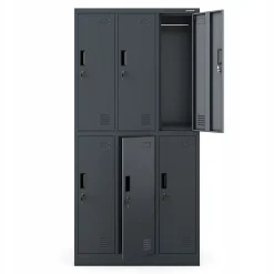 Armoire sociale BHP IGOR, 900 x 1850 x 450 mm anthracite