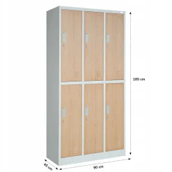 Armoire sociale BHP IGOR, 900 x 1850 x 450 mm beige