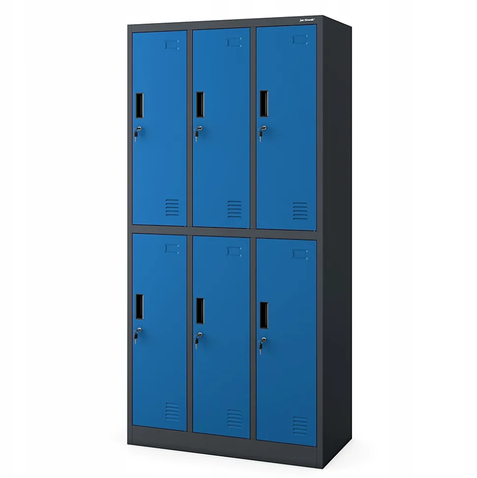 Armoire sociale BHP IGOR, 900 x 1850 x 450 mm bleu