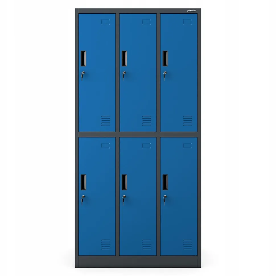 Armoire sociale BHP IGOR, 900 x 1850 x 450 mm bleu