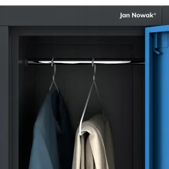 Armoire sociale BHP IGOR, 900 x 1850 x 450 mm bleu