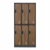 Armoire sociale BHP IGOR, 900 x 1850 x 450 mm bronze