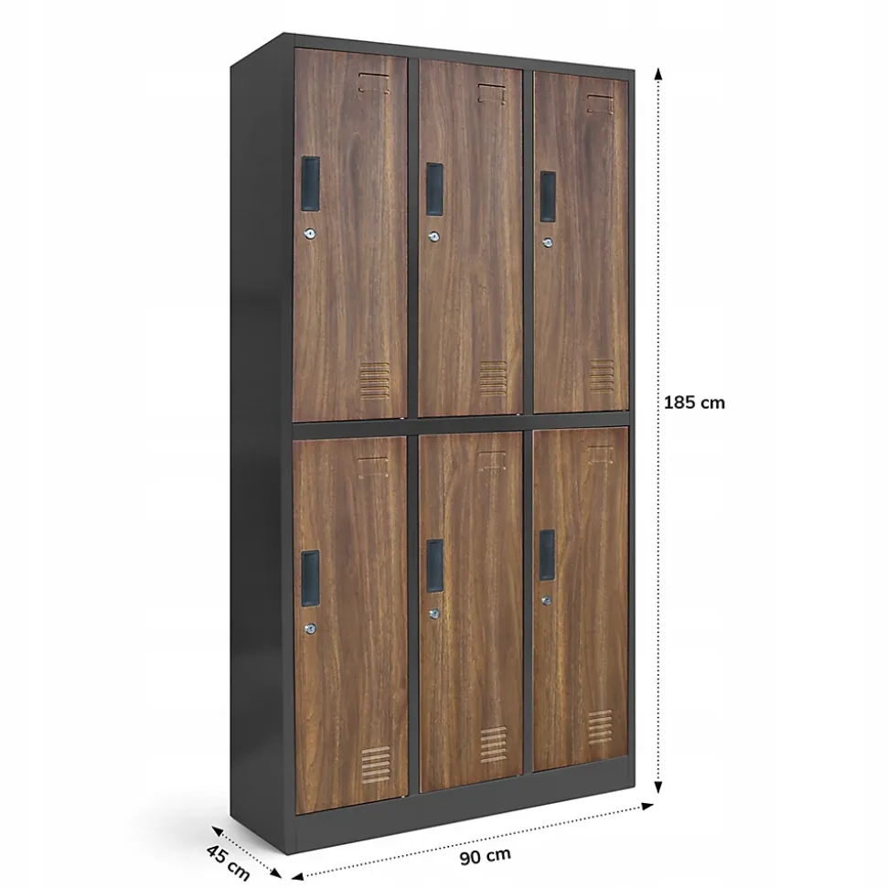 Armoire sociale BHP IGOR, 900 x 1850 x 450 mm bronze