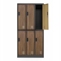 Armoire sociale BHP IGOR, 900 x 1850 x 450 mm bronze