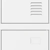 Armoire sociale BHP IGOR, 900 x 1850 x 450 mm blanc