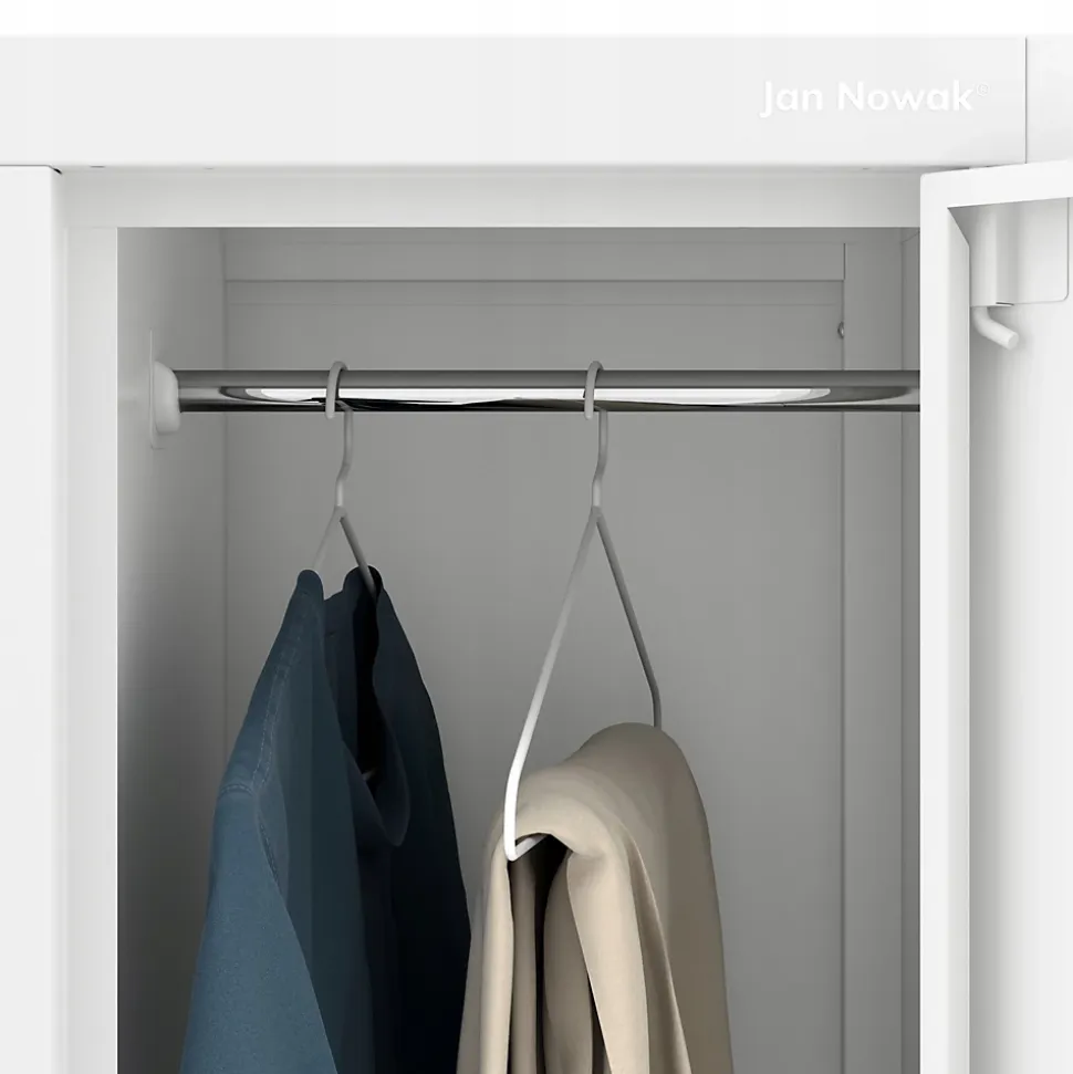 Armoire sociale BHP IGOR, 900 x 1850 x 450 mm blanc