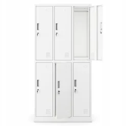 Armoire sociale BHP IGOR, 900 x 1850 x 450 mm blanc