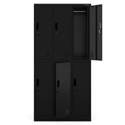 Armoire sociale BHP IGOR, 900 x 1850 x 450 mm noir