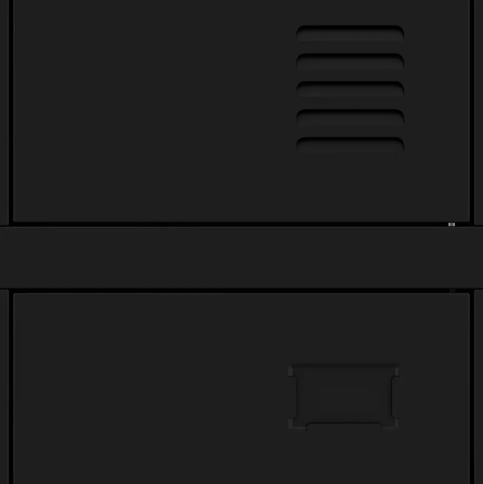 Armoire sociale BHP IGOR, 900 x 1850 x 450 mm noir