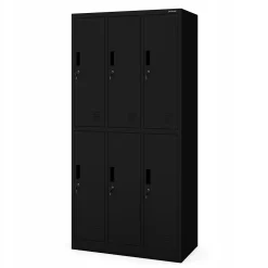Armoire sociale BHP IGOR, 900 x 1850 x 450 mm noir