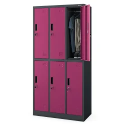 Armoire sociale BHP IGOR, 900 x 1850 x 450 mm violet