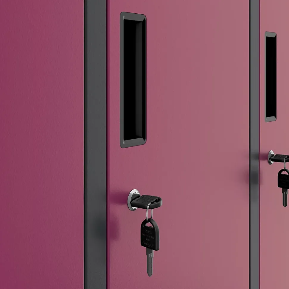 Armoire sociale BHP IGOR, 900 x 1850 x 450 mm violet