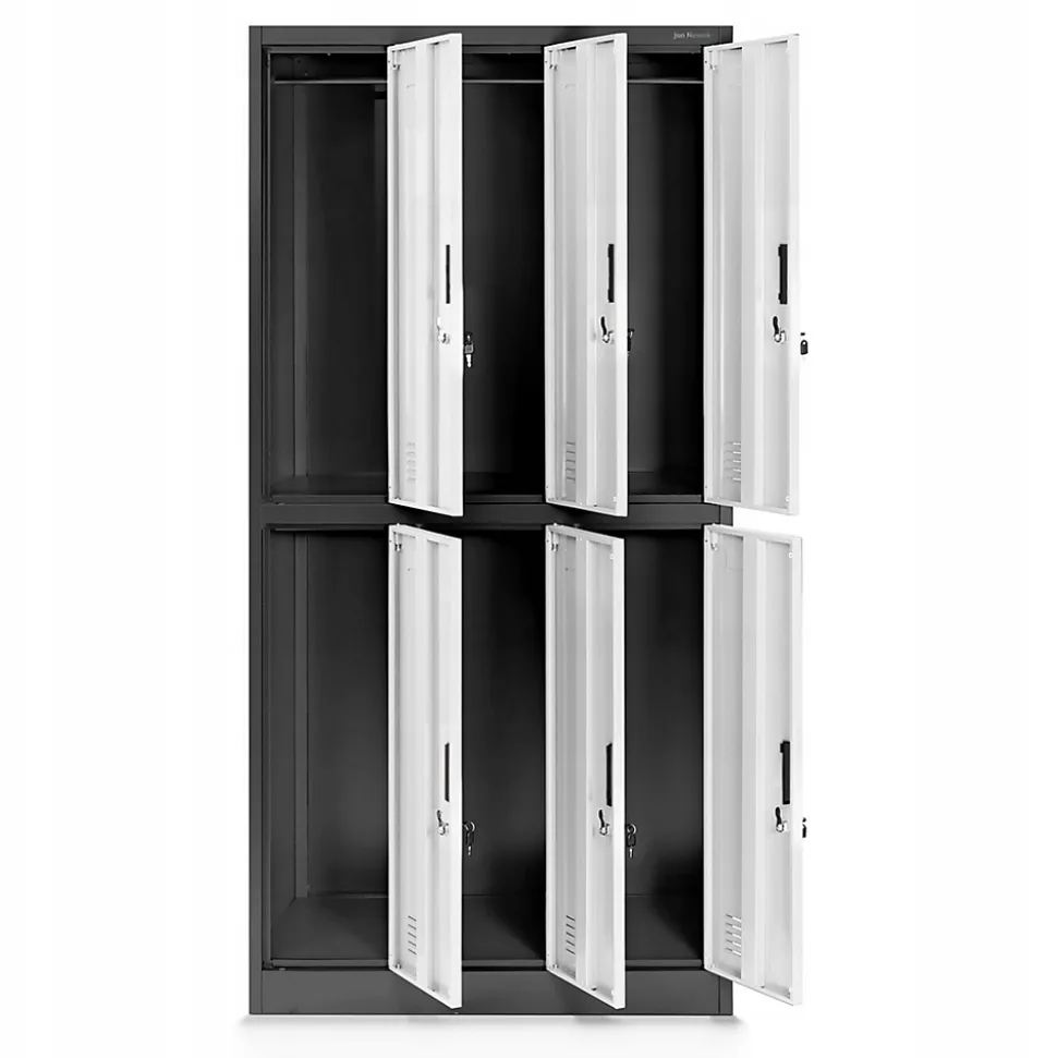 Armoire sociale BHP IGOR, 900 x 1850 x 450 mm blanc