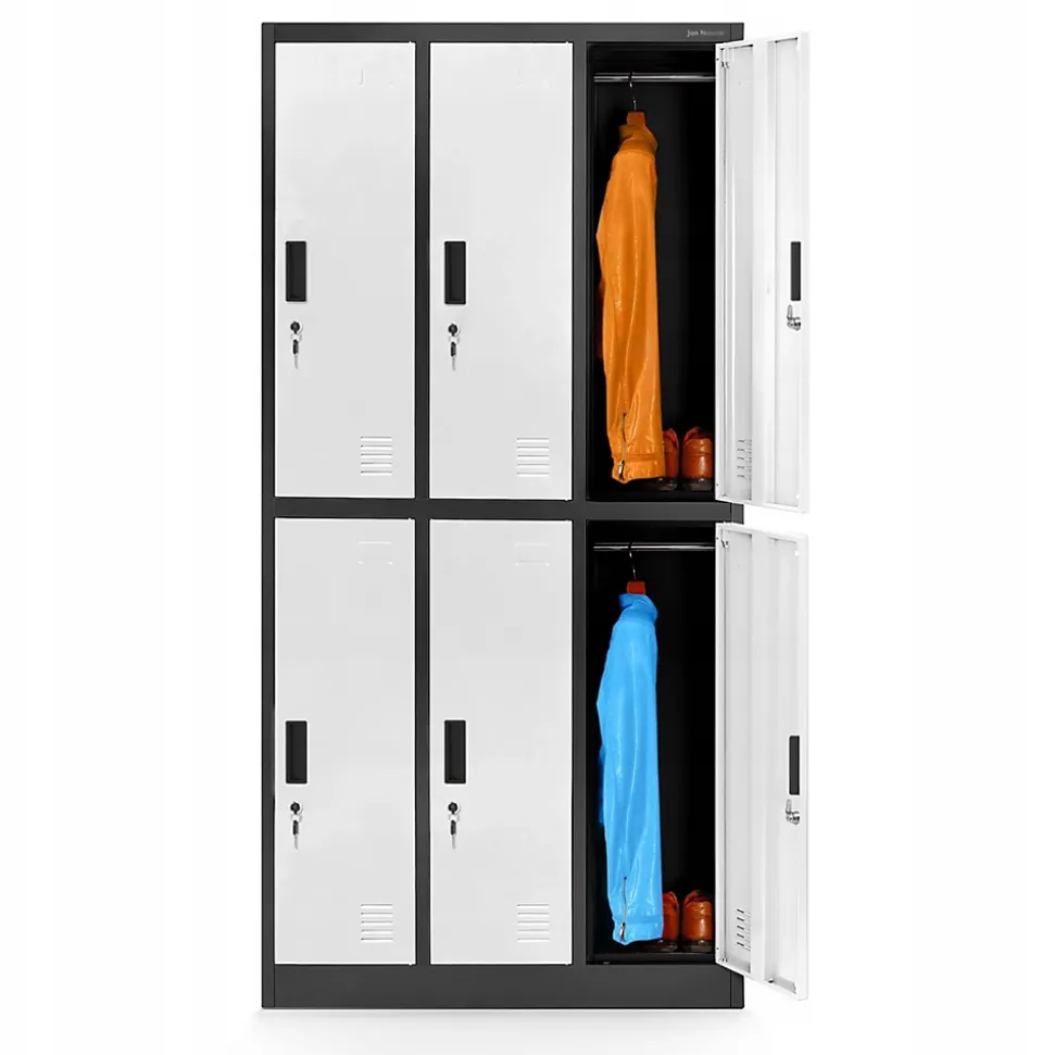 Armoire sociale BHP IGOR, 900 x 1850 x 450 mm blanc
