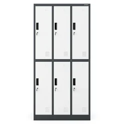 Armoire sociale BHP IGOR, 900 x 1850 x 450 mm blanc