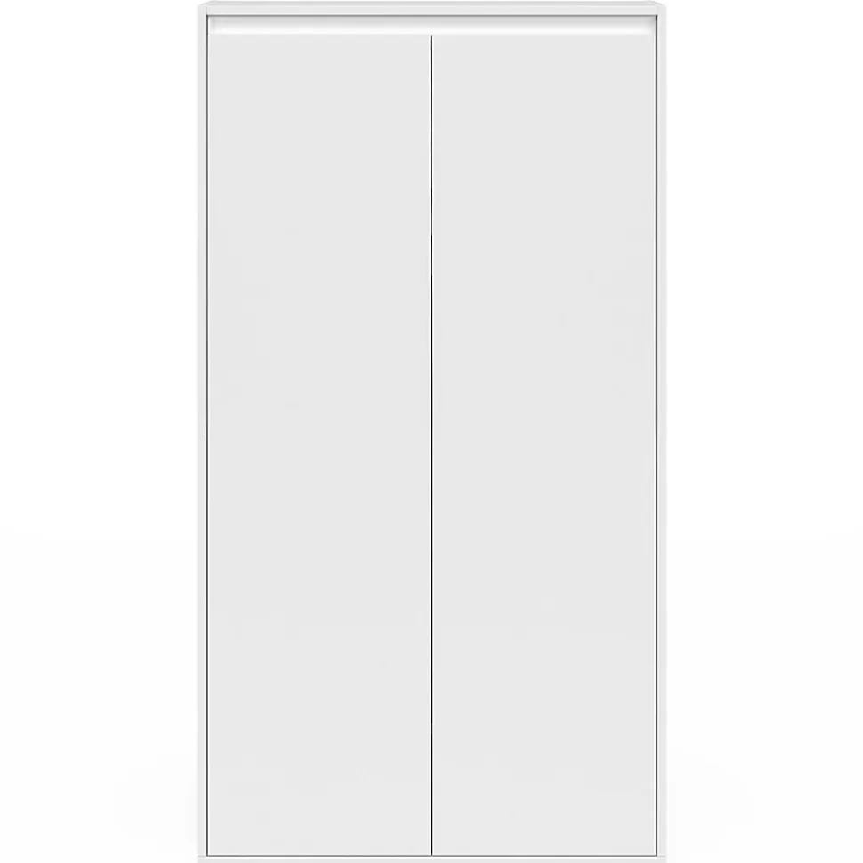 Armoire sous pente 2 portes TOMI 60 x 50 x 70/110 cm blanc