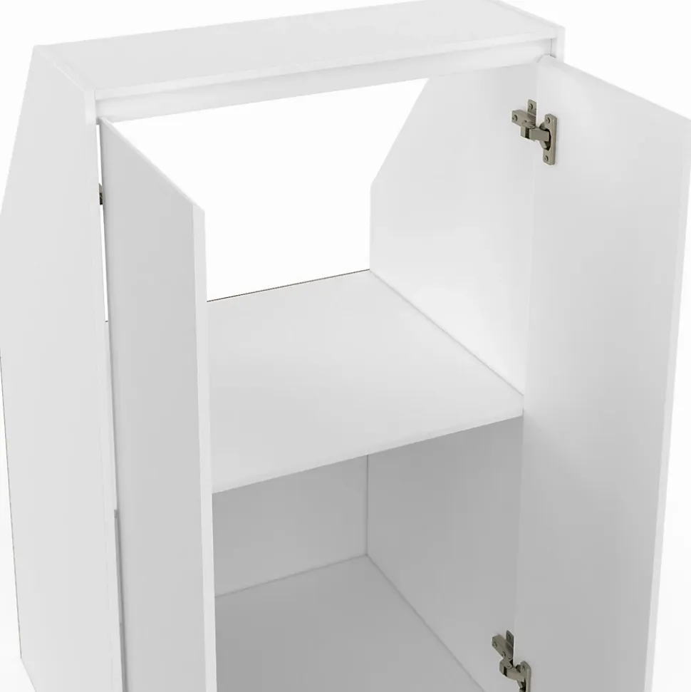 Armoire sous pente 2 portes TOMI 60 x 50 x 70/110 cm blanc