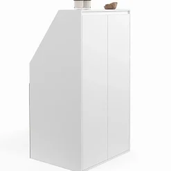 Armoire sous pente 2 portes TOMI 60 x 50 x 70/110 cm blanc