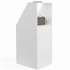 Armoire sous pente 1 porte et 1 niche TOMI 40 x 50 x 70/110 cm blanc