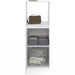 Armoire sous pente 1 porte et 1 niche TOMI 40 x 50 x 70/110 cm blanc