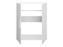 Armoire sous pente 2 portes - Blanc - ADEZIO