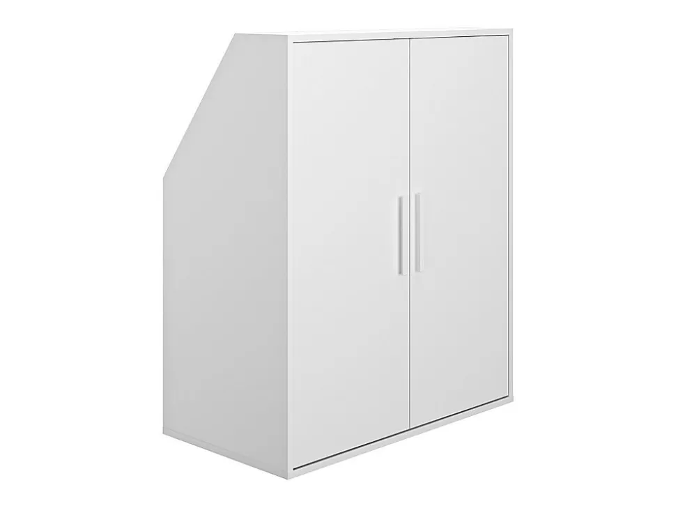 Armoire sous pente 2 portes - Blanc - ADEZIO