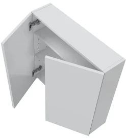 Armoire suspendue de salle de bain 60 cm avec 2 portes coloris blanc - Longueur 60 x Profondeur 16 x Hauteur 60 cm