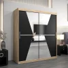 Armoire TOKYO 3 à portes coulissantes H. 200 x L. 180 x P. 62, 2 portes