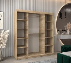 Armoire TOKYO 3 à portes coulissantes H. 200 x L. 180 x P. 62, 2 portes