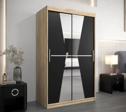 Armoire TOKYO 3 à portes coulissantes H. 200 x L. 120 x P. 62, 2 portes