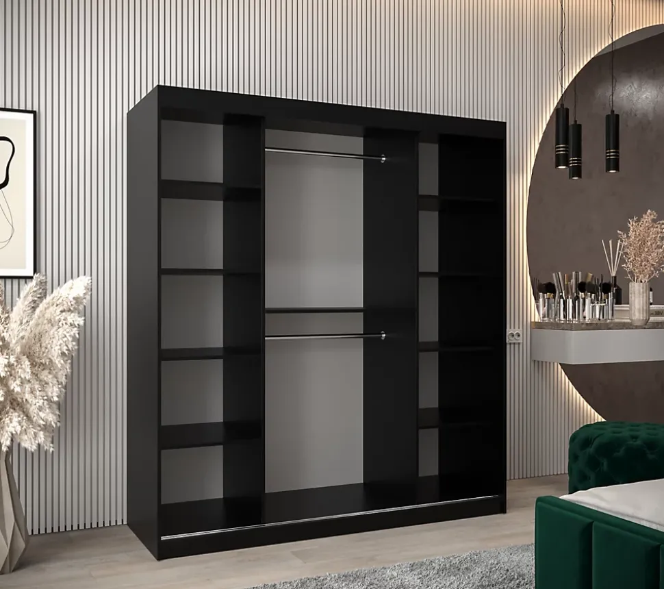 Armoire TOKYO 3 à portes coulissantes H. 200 x L. 180 x P. 62, 2 portes