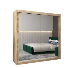 Armoire TOKYO 3 à portes coulissantes H. 200 x L. 180 x P. 62, 2 portes