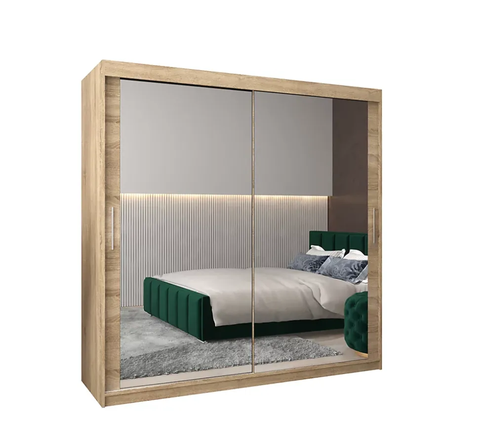 Armoire TOKYO 3 à portes coulissantes H. 200 x L. 180 x P. 62, 2 portes