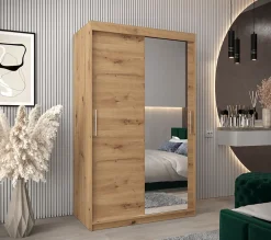 Armoire Tokyo 2 à portes coulissantes H. 200 x L. 120 x P. 62, 2 portes