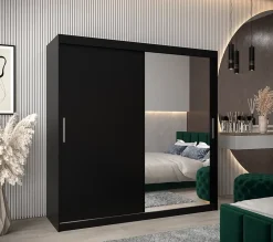 Armoire Tokyo 2 à portes coulissantes H. 200 x L. 200 x P. 62, 2 portes