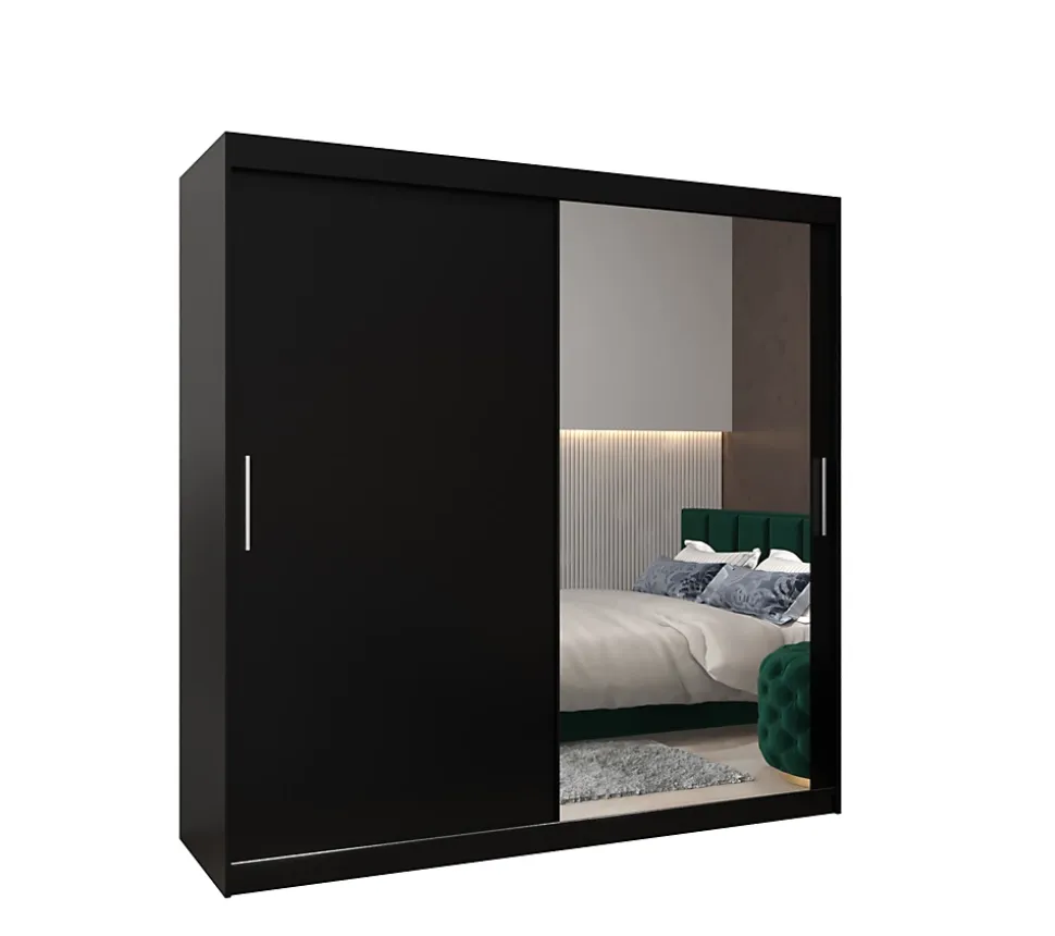 Armoire Tokyo 2 à portes coulissantes H. 200 x L. 200 x P. 62, 2 portes