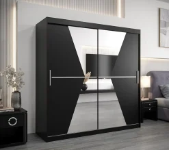 Armoire Tokyo 2 à portes coulissantes H. 200 x L. 200 x P. 62, 2 portes
